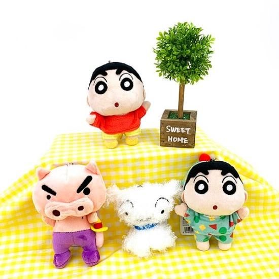 クレヨンしんちゃん 刺繍チャーム付きぬいぐるみキーリング