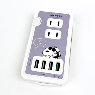 スヌーピー AC&USBタップ ジョー・クール スマホ PEANUTS  日本製
