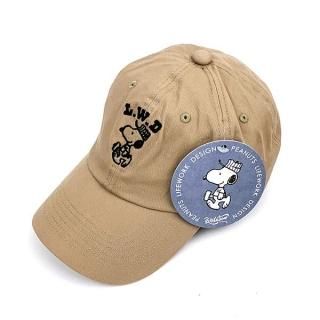 スヌーピー ベーシックキャップ PEANUTS 帽子 キャップ 日除け ベージュ フリー