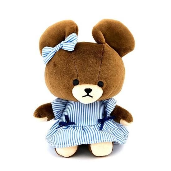くまのがっこう やわらかビーンドール ぬいぐるみ ストライプBL