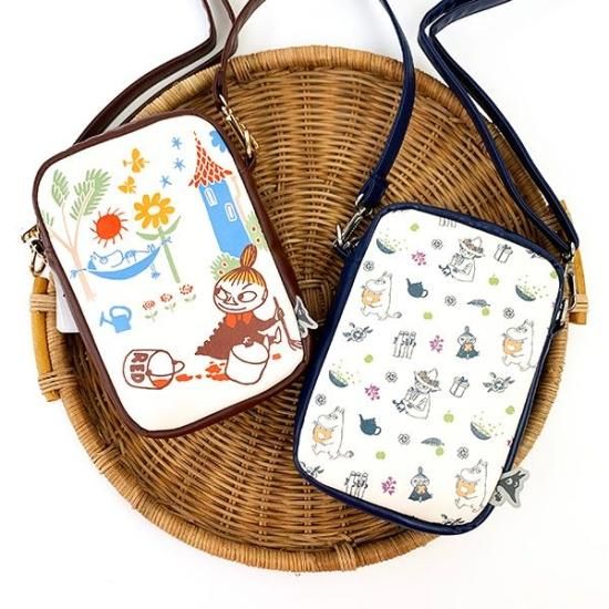 ムーミン 2WAY ミニショルダー 総柄 バッグ ポーチ