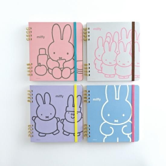 本命ギフト miffy ミッフィー リングノート・スクエア ブルー メモ帳 文房具 ノート・メモ帳