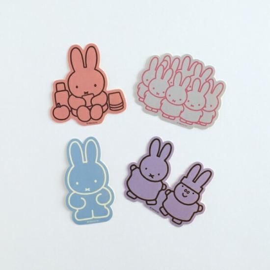 ミッフィー miffy ステッカー(ピンク） シール 日本製