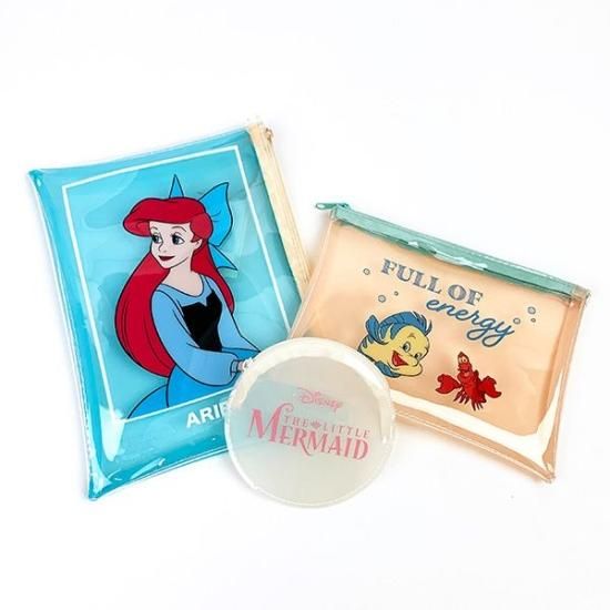 ディズニー プリンセス クリアポーチ3点セット アリエル Disney
