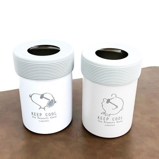 スヌーピー ステンレス缶ホルダー ジョークール PEANUTS ホワイト