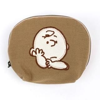スヌーピー ラウンドティッシュポーチ チャーリー・ブラウンリラックスタイム2 PEANUTS 小物入れ ブラウン