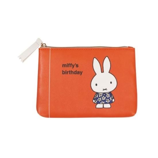 ミッフィー miffy ポーチ(お誕生日) 絵本シリーズ オレンジ Dick Bruna