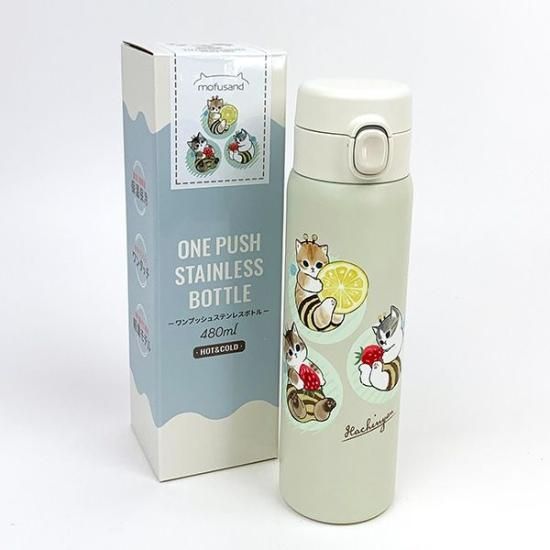 mofusand ステンレスワンプッシュボトル 480ml みつばち 水筒 mofusand ステンレスワンプッシュボトル 480ml みつばち 水筒
