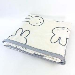 ミッフィー 綿毛布 フェイス シングル ホワイト 西川 寝具