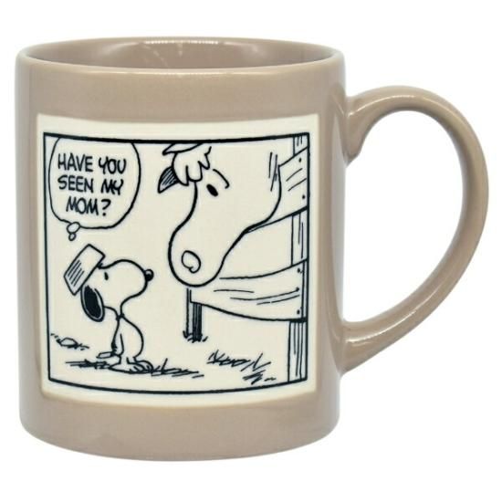 スヌーピー　マグカップ スヌーピー SNOOPY コミック グレー マグ コップ PEANUTS