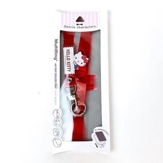 店内セール開催中!50％オフ対象商品! サンリオキャラクターズ ハローキティ マルチリングプラス クリアストラップセット ネックストラップ スマホ