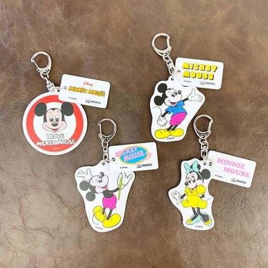 人気定番 ディズニー ミッキー アクリルキーホルダー レトロアート ミッキーマウス