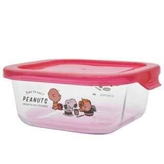 スヌーピー SNOPPY ガラス容器（M） レッド キッチン PEANUTS