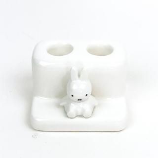 ミッフィー miffy 歯ブラシスタンド（ダブル） ホワイト 歯ブラシ立て インテリア