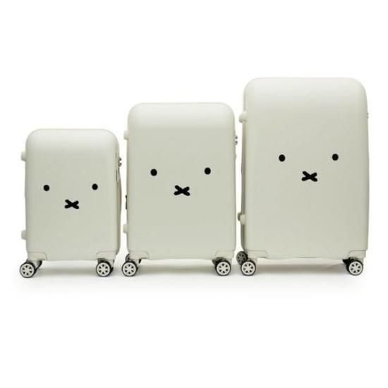 ミッフィーmiffy スーツケース(Lサイズ) フェイスホワイト ミッフィーmiffy スーツケース(Lサイズ) フェイスホワイト