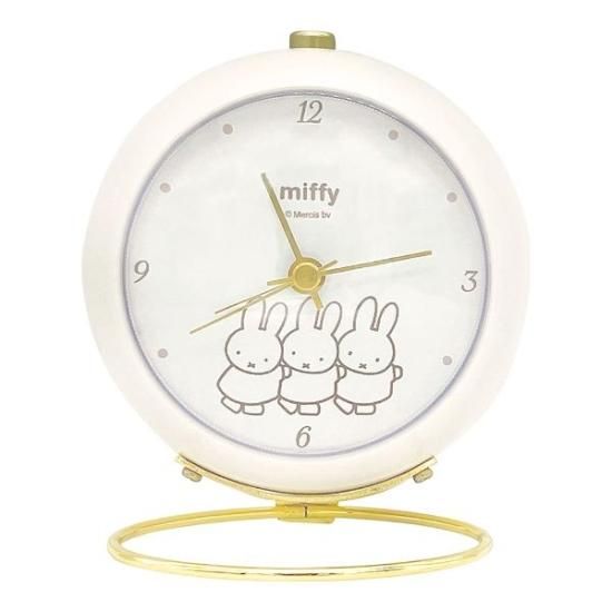 ミッフィー miffy リングクロック （アイボリー） 置き時計