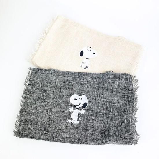 スヌーピー バンクシ スヌーピー フリンジトートバッグ(グレー) CHICKS UNDERTHE