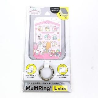 店内セール開催中!10％オフ対象商品! サンリオ ミックス マルチリングプラス（Lサイズ） スマホ用品 ストラップ機能 キティちゃん クロミ Sanrio
