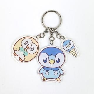 ポケットモンスター 3連アクリルキーホルダー ポッチャマ&モクロー ポケモン キーアクセサリー