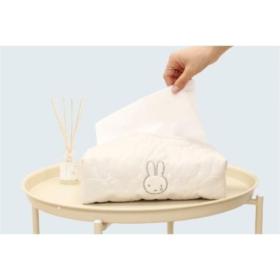 ミッフィー miffy キルティングティッシュカバー ホワイト ミッフィー miffy キルティングティッシュカバー ホワイト