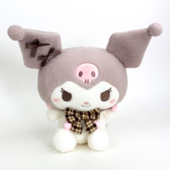 サンリオ クロミ ほわモカチェック M ぬいぐるみ インテリア ブラウン