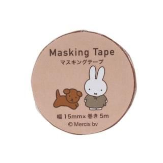 ミッフィー＆スナッフィー マスキングテープ（ピンク） 文具 文房具 miffy and snuffy 23AW 日本製