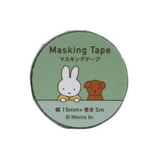 ミッフィー＆スナッフィー マスキングテープ（グリーン） 文具 文房具 miffy and snuffy 23AW 日本製