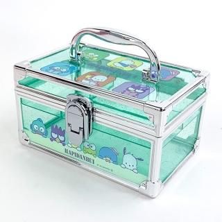 <img class='new_mark_img1' src='https://img.shop-pro.jp/img/new/icons15.gif' style='border:none;display:inline;margin:0px;padding:0px;width:auto;' />サンリオ はぴだんぶい バニティケース 収納ボックス 小物入れ インテリア ミント