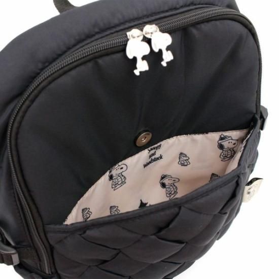 【美品】スヌーピー リュックサック パファー ブラック デイバック 完売品 177631664_o3.jpg?