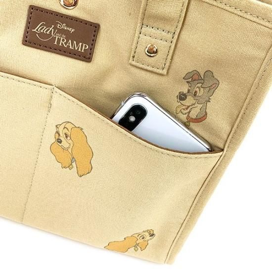ディズニー キャンバスオデカケトートバッグ レディ わんわん