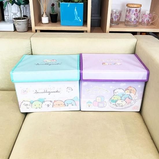 【国内正規総代理店アイテム】 すみっコぐらし フタ付き折りたたみ収納ボックス すみっコベビー ゲーム・おもちゃ・グッズ