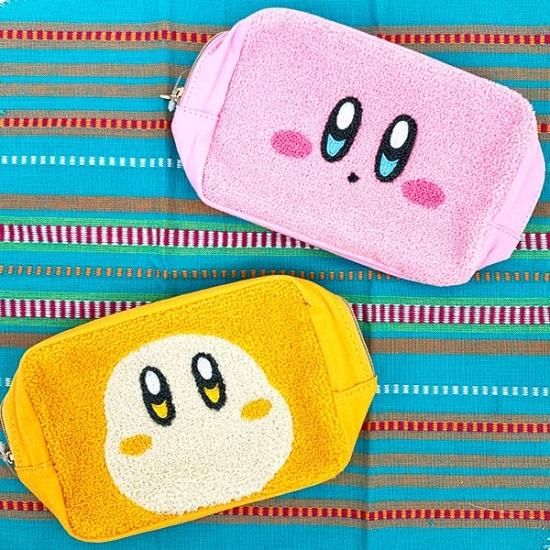 星のカービィ カービィフェイス ポーチ 小物入れ サガラ刺繍 ピンク