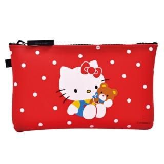 店内セール開催中!10％オフ対象商品! サンリオ ハローキティ NUU(ヌゥ) シリコン ポーチ(レトロドット) 