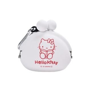 店内セール開催中!10％オフ対象商品! サンリオ ハローキティ POCHIBI(ポチビ) シリコン がま口 ミニポーチ(ピュアホワイト)
