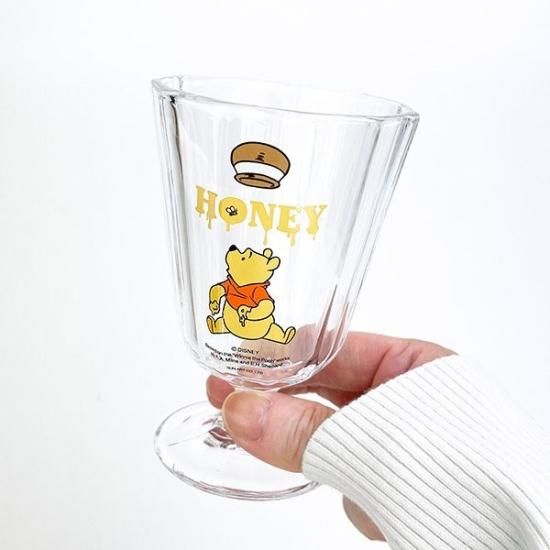 ディズニー くまのプーさん ハニーミルク 脚付グラス コップ Disney