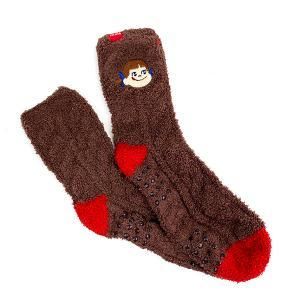 店内セール開催中!20％オフ対象商品! ペコちゃん ルームソックス （ブラウン） 靴下 防寒グッズ 不二家 ギフトにおすすめ