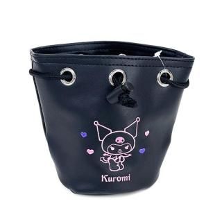 店内セール開催中!10％オフ対象商品! サンリオ クロミ クロミハート 巾着ポーチ ゴルフ用品 ゴルフボール ボールポーチ ブラック