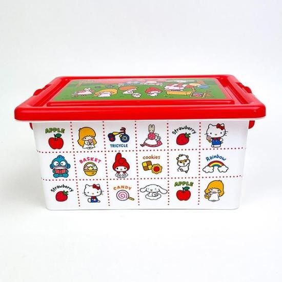 サンリオ フタ付き収納ボックス S ホワイト 箱 お片付け キッズ サンリオ フタ付き収納ボックス S ホワイト 箱 お片付け キッズ
