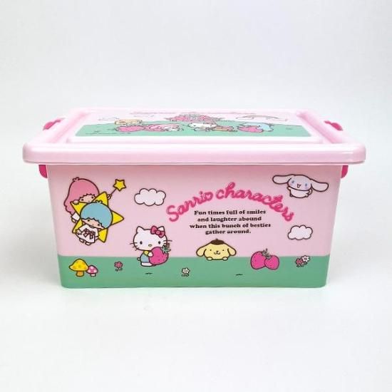 サンリオ フタ付き収納ボックス S ピンク 箱 お片付け キッズ