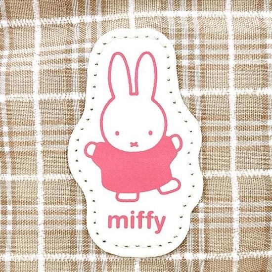 ミッフィー miffy レトロチェック ポーチ イエロー 小物入れ