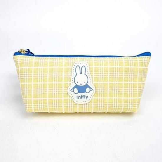 ミッフィー miffy レトロチェック ポーチ グリーン 小物入れ