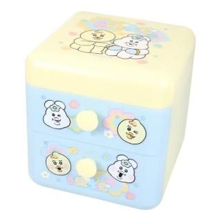 んぽちゃむ 2段チェスト （イエロー） 小物入れ 収納