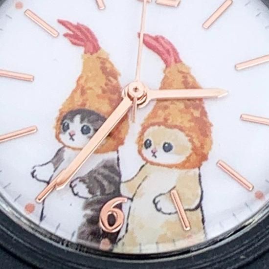 時計 Moff mofusand モフサンド PVCウォッチ エビフライ 時計 腕時計 ブラック