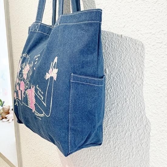 hyde デニムトートバッグ HYDE × SWITCHBLADE DENIM TOTE BAG（USED BLACK） – HYDE