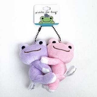 かえるのピクルス マスコット ハグ ＰＵ＆ＰＫ ぬいぐるみ キーホルダー