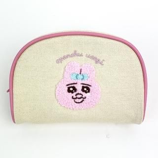 おぱんちゅうさぎ サガラ刺繍ラウンドポーチ （なみだ） 小物入れ 化粧ポーチ