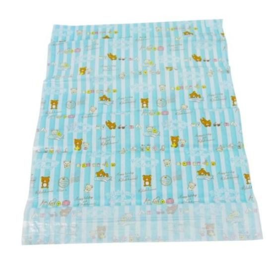 リラックマ 圧縮袋 ペタコ（2枚入り） ストライプブルー