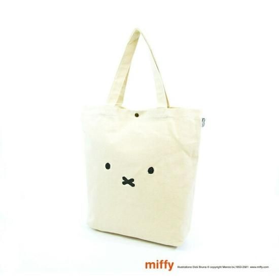 新品　ミッフィー　A4 トートバッグ　フェイス ナチュラル　帆布 ミッフィー miffy トートバッグ フェイスナチュラル