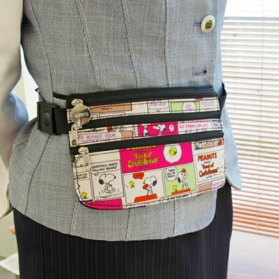 スヌーピー シークレットポーチ ナイト＆スリープ ウエストポーチ SNOOPY