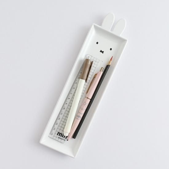 ミッフィー miffy ロングステーショナリートレイ（white） 文具